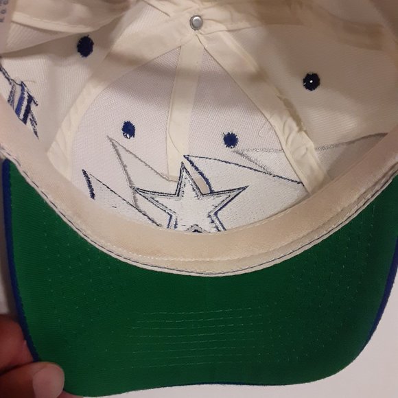 Logo Athletic Double Sharktooth VTG 90's Dallas Cowboys Snapback Hat/Cap OSFA - Picture 7 of 9